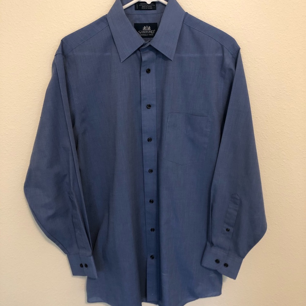 Blue Stafford Dress Shirt 1/2” 32-33”